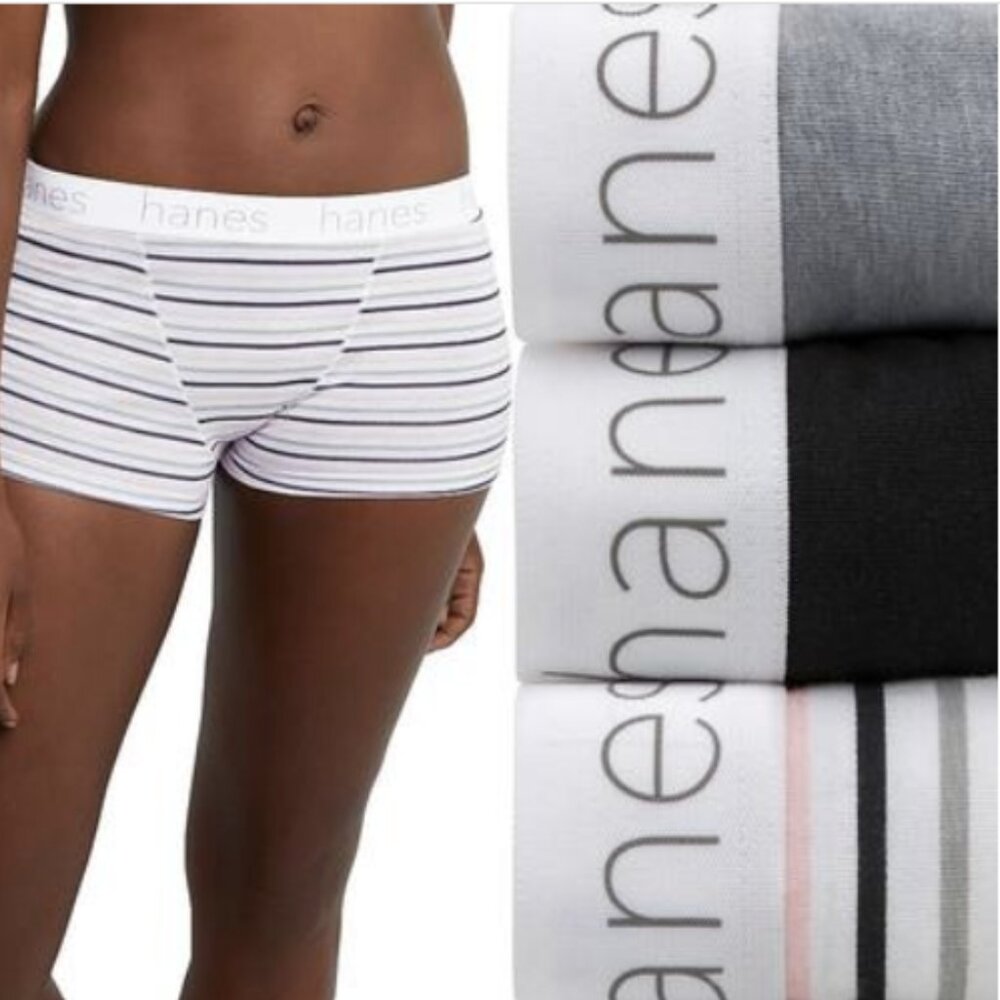 Hanes Originals Ultimate 3-Pack Stretch Cotton Boxer Brief Underwear L NWOT